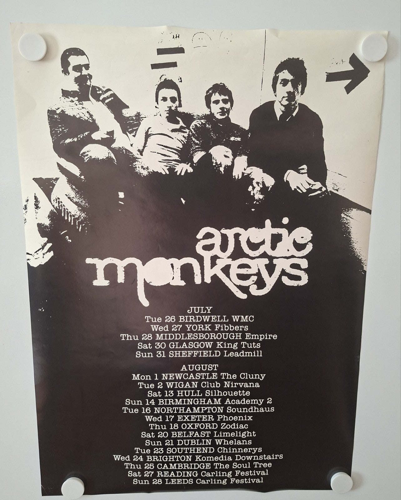 Artic Monkeys 2005 tour poster