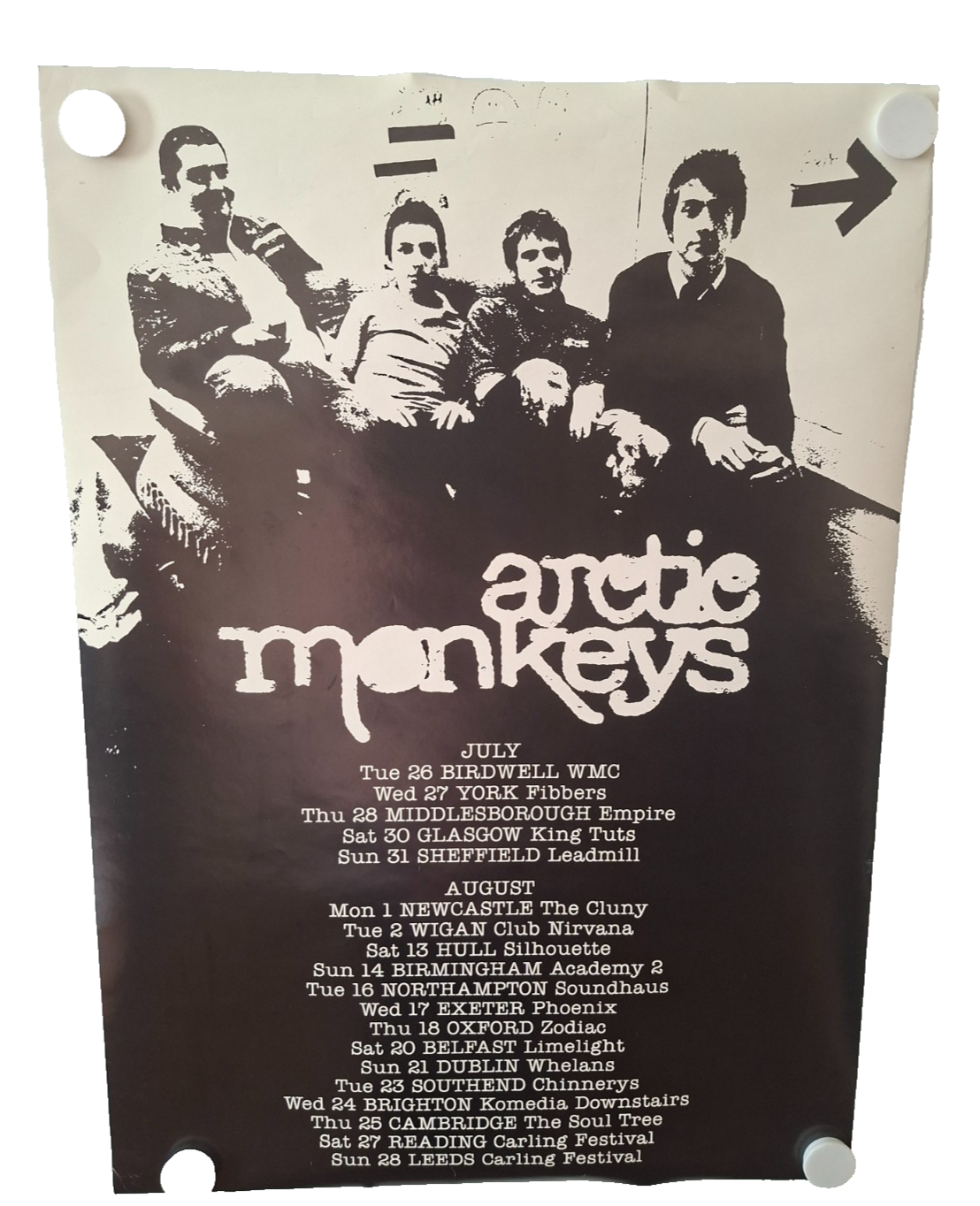 Artic Monkeys 2005 tour poster