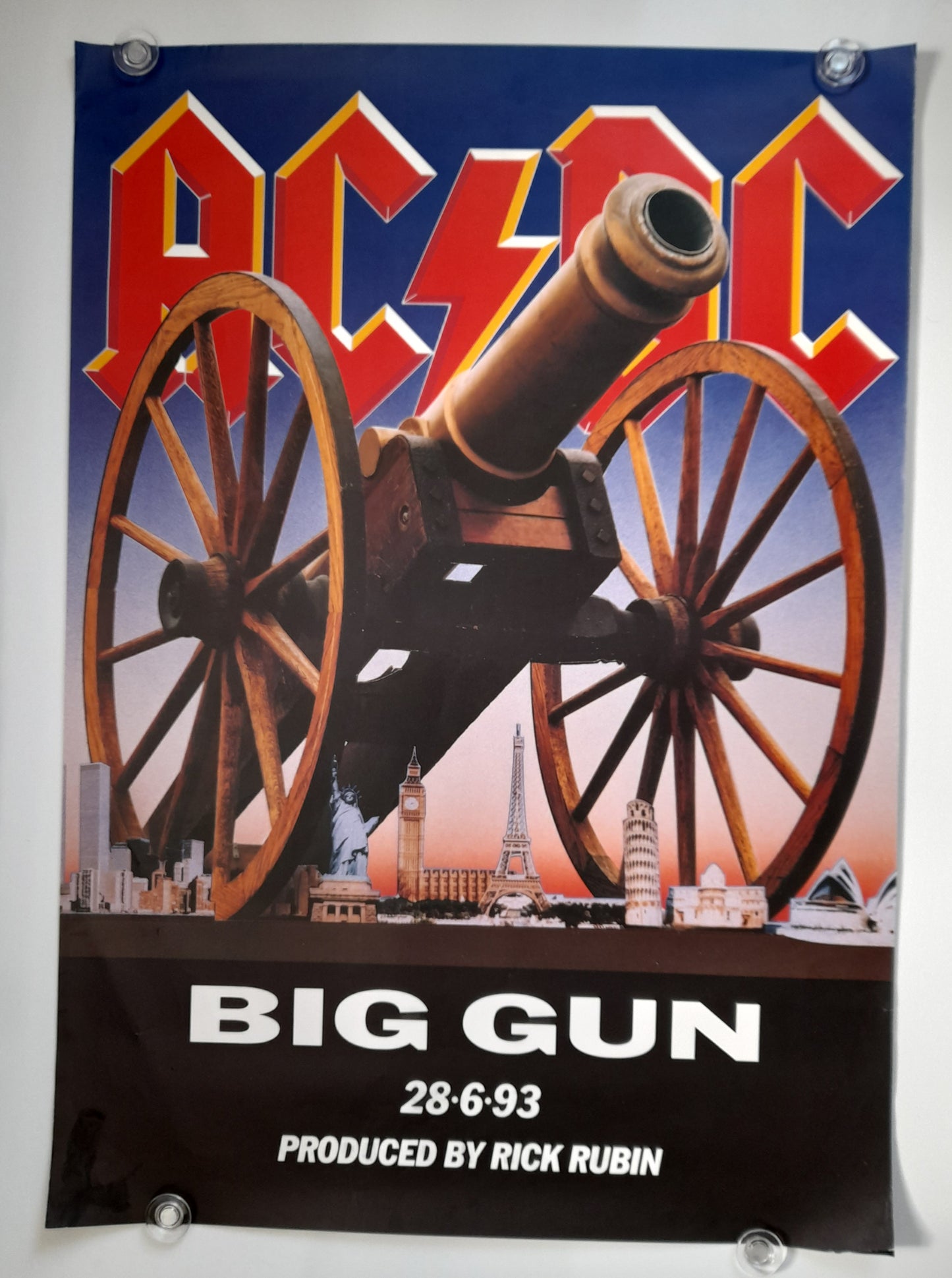 AC/DC Big Gun Poster 1993