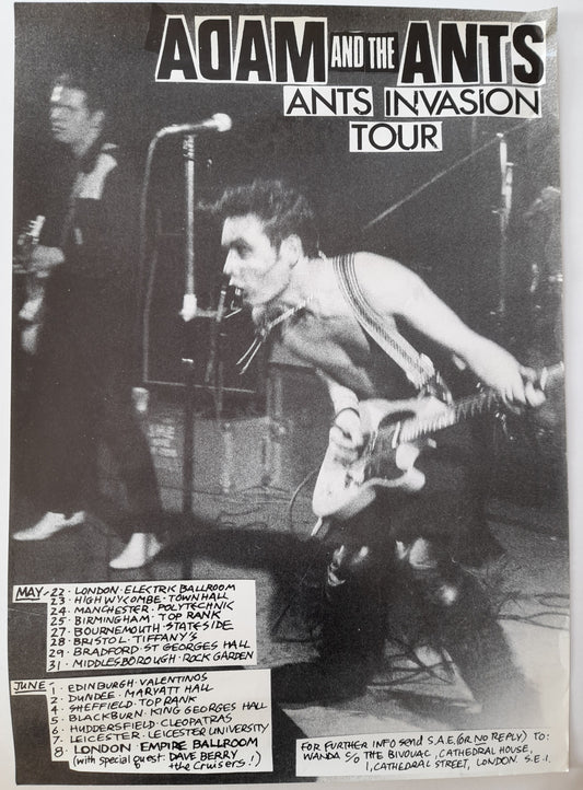 Adam And The Ants - Ants Invasion Tour Poster 1980 - Music Poster Shop