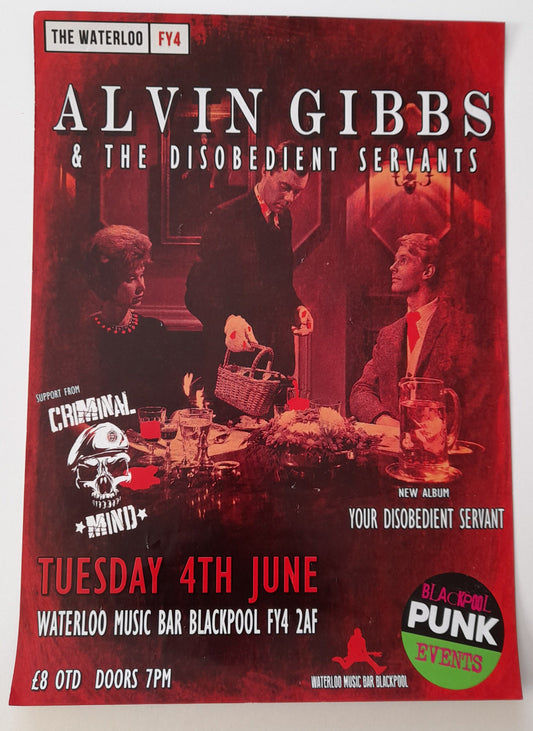 Alvin Gibbs and the Disobedient Servants Poster - Music Poster Shop