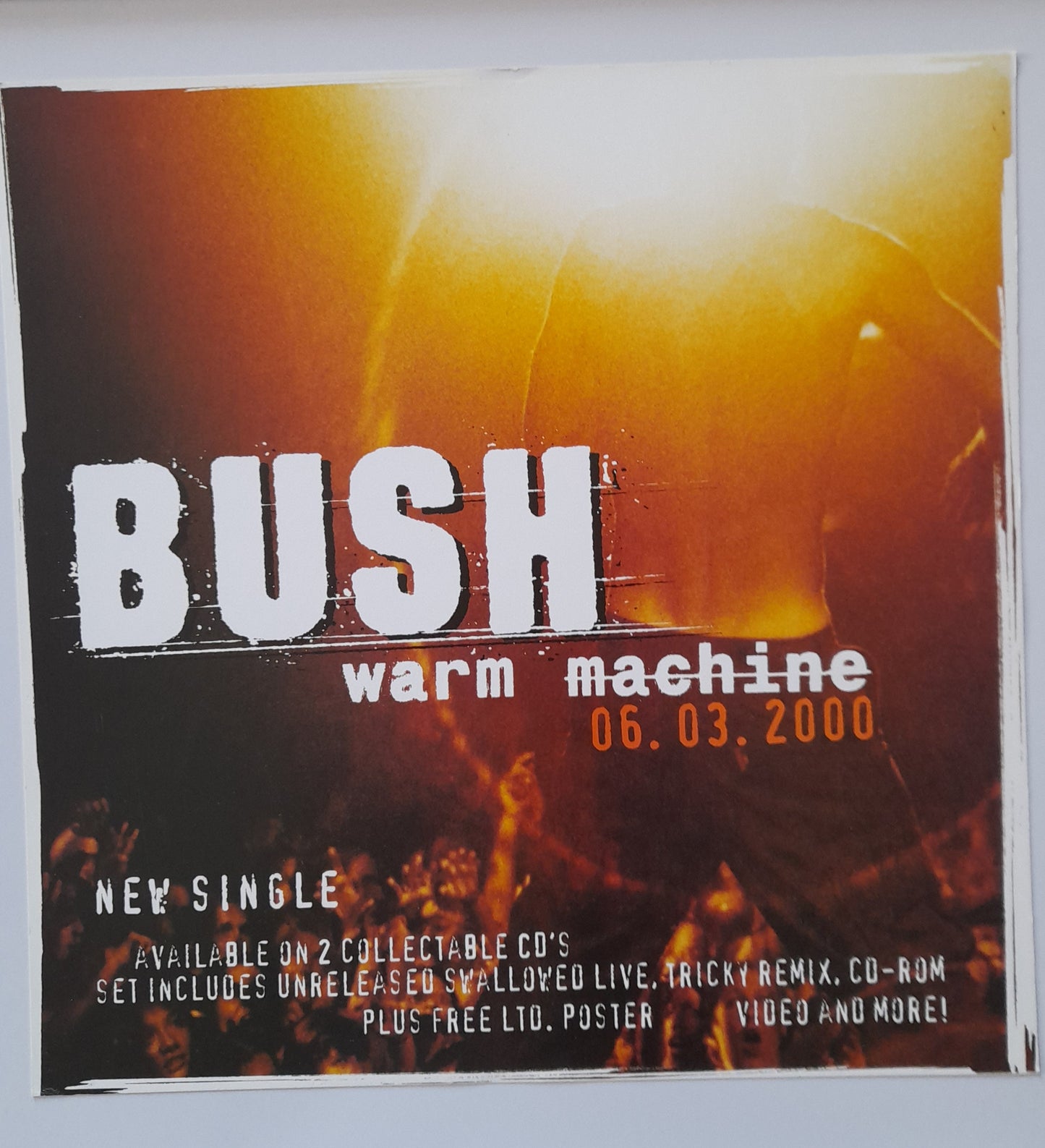 Bush - Warm Machine - Window Promo Card