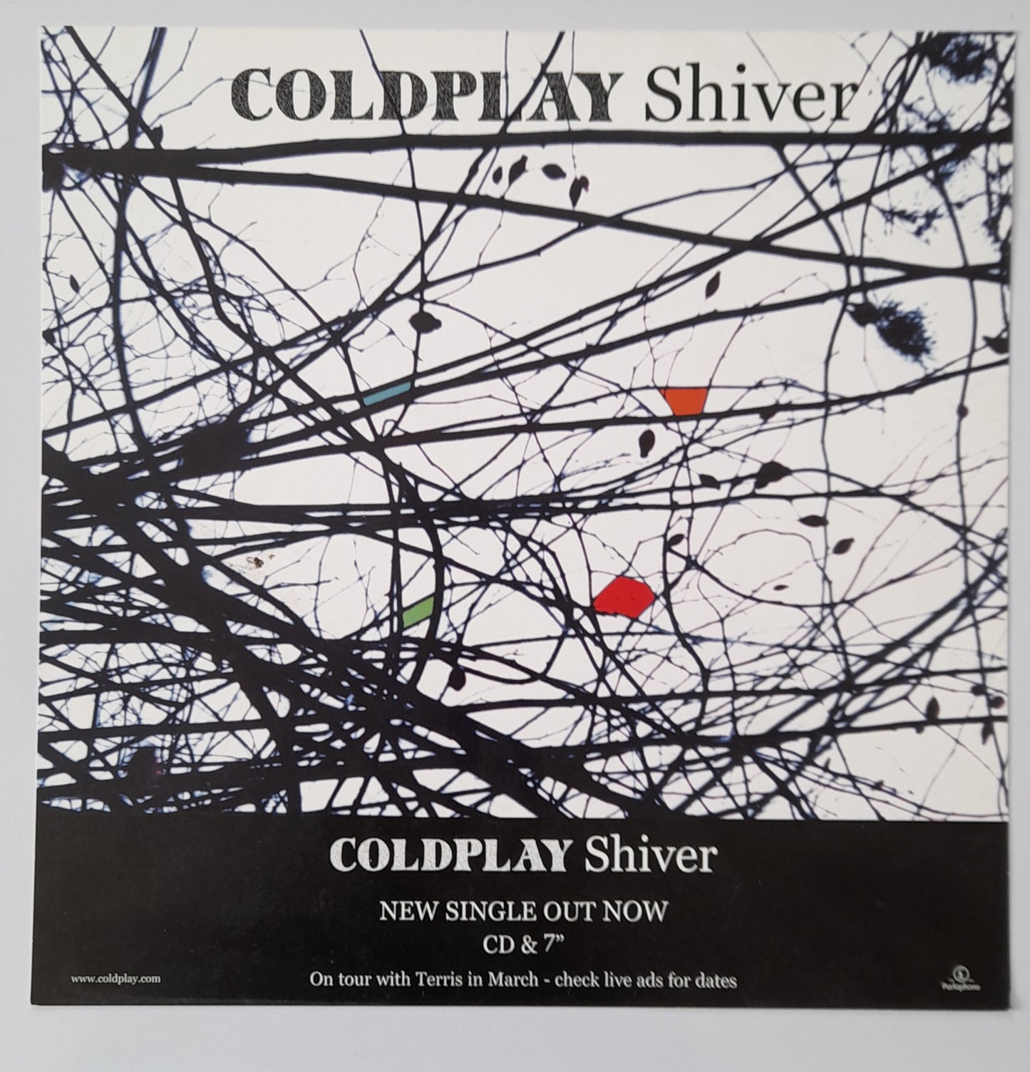 Coldplay - Shiver - Window Promo Card - Music Poster Shop