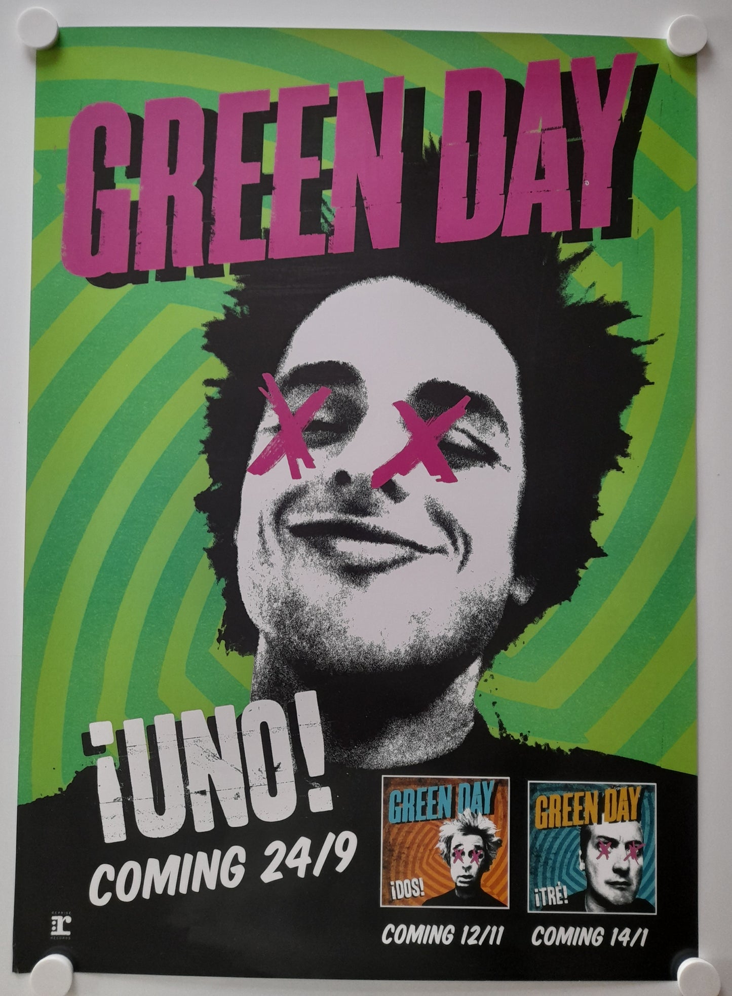 Green Day - Uno - Promo Poster - Music Poster Shop