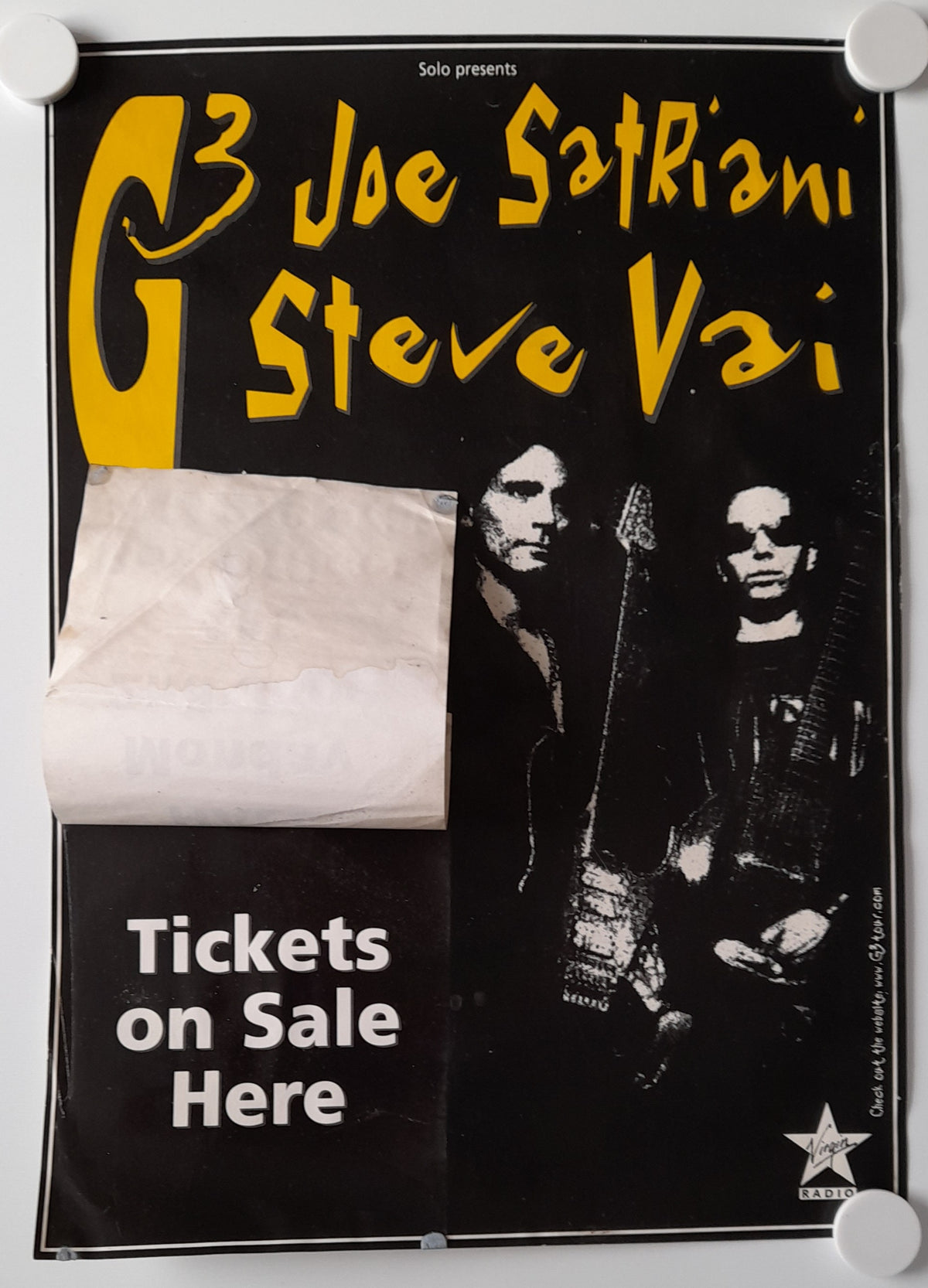 Joe Satriani/Steve Vai G3 Tour 1997 - Music Poster Shop