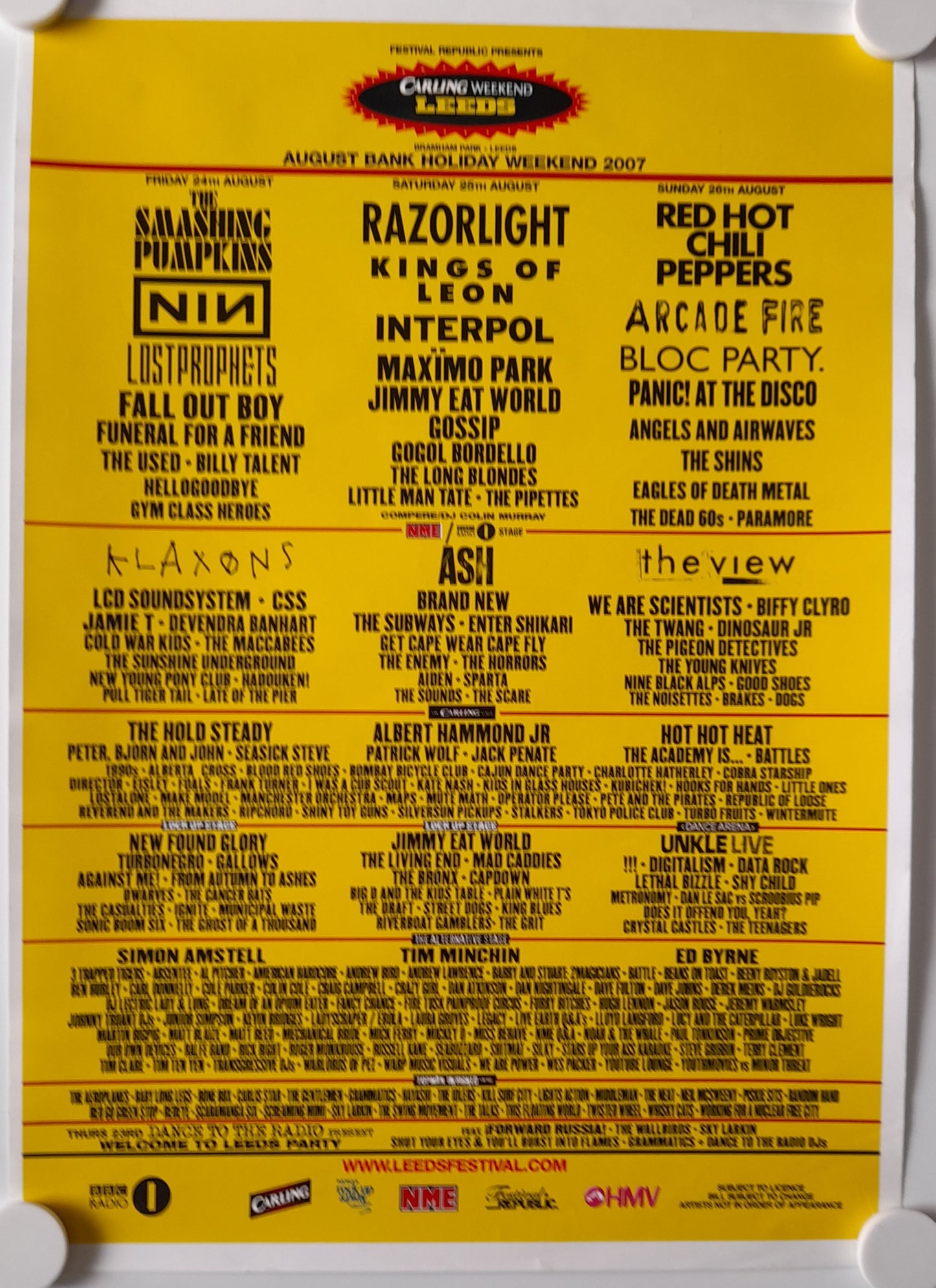 Leeds Festival Poster 2007 - Music Poster Shop