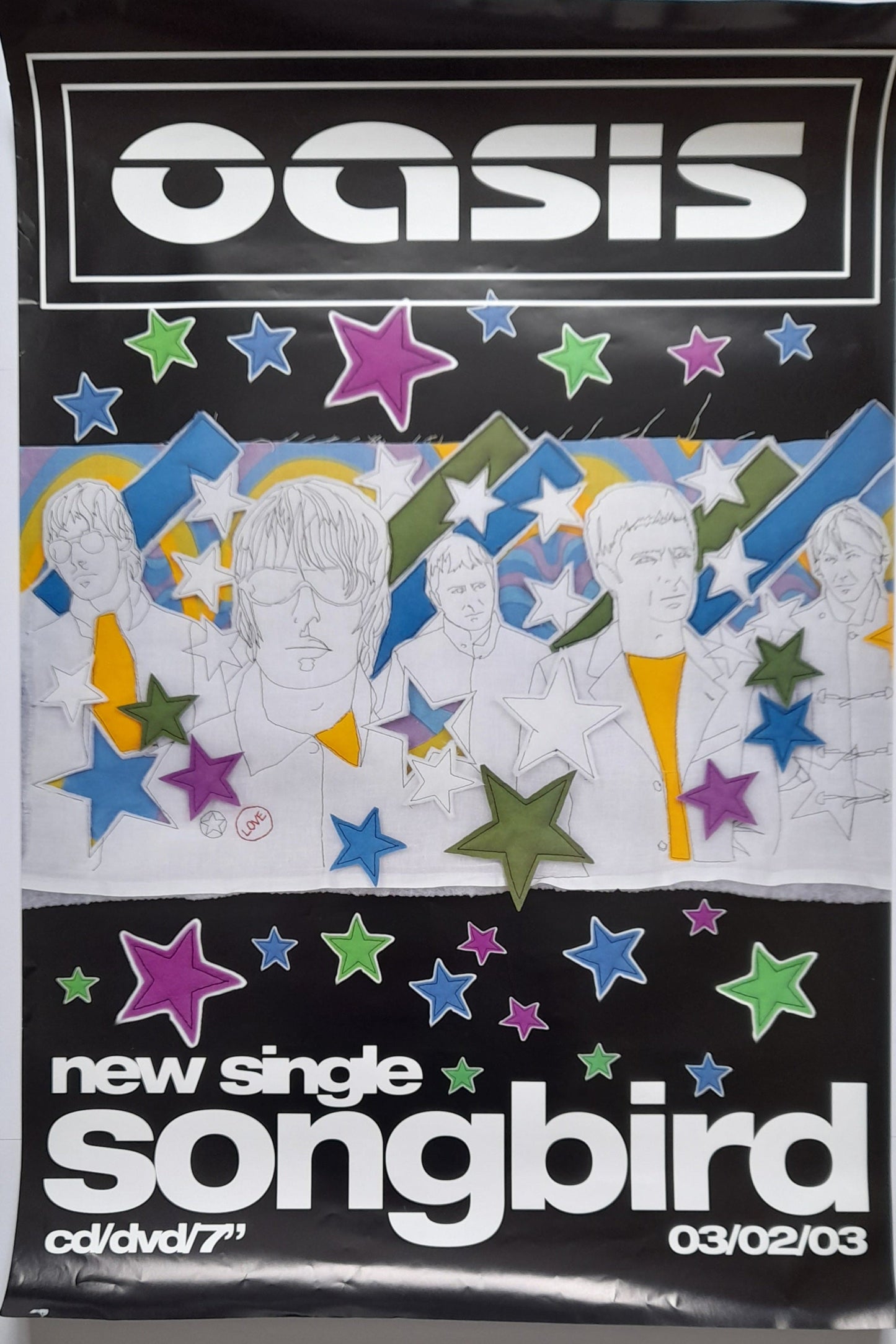 Oasis - Original Poster Songbird single - Music Poster Shop