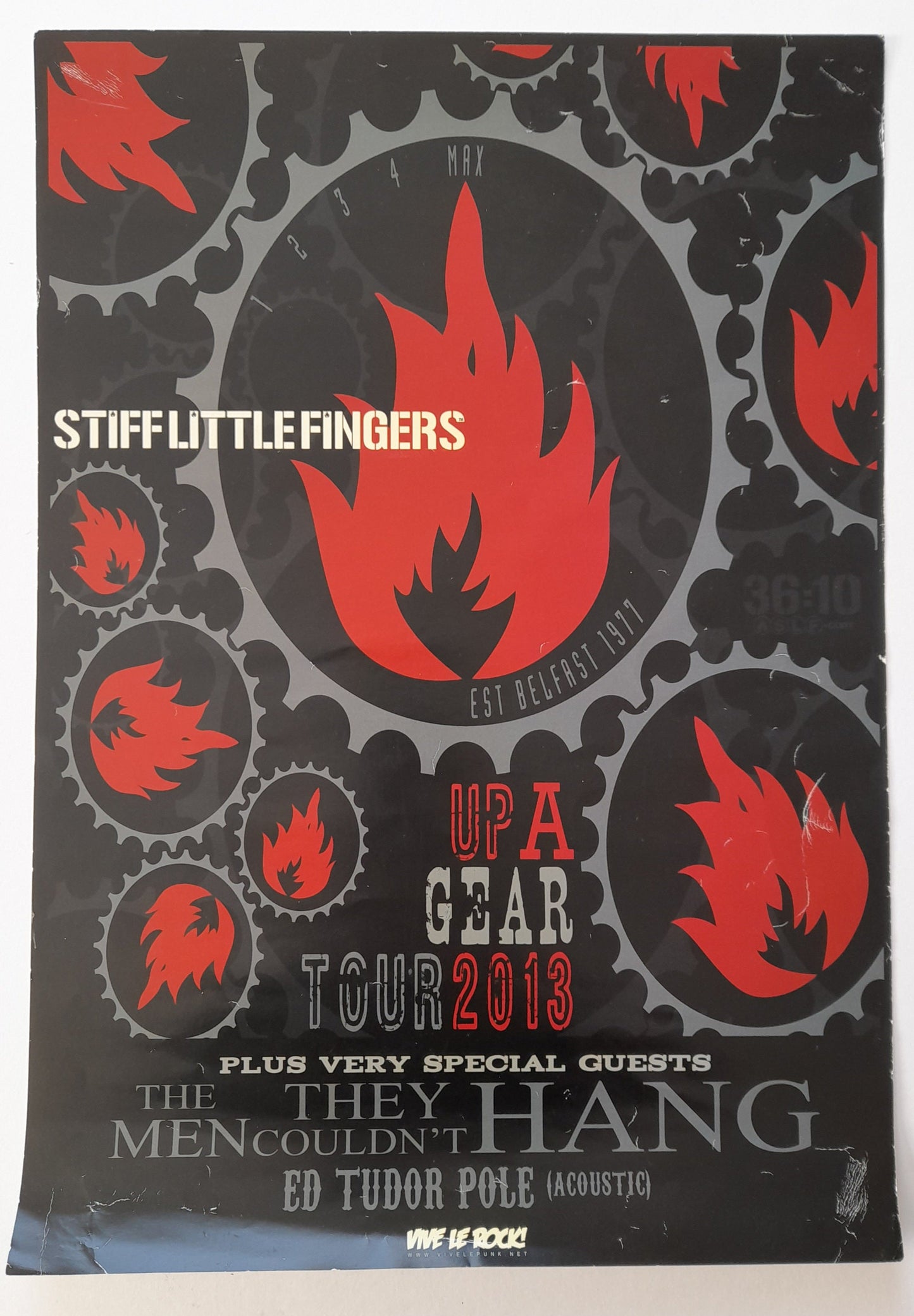 Stiff Little Fingers - Up A Gear Tour Concert Poster 2013