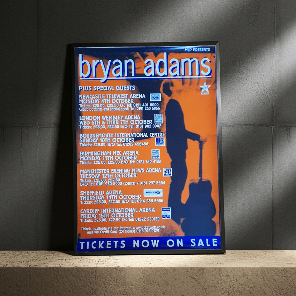 Bryan Adams - The Best of Me UK Tour Poster - Music Poster Shop