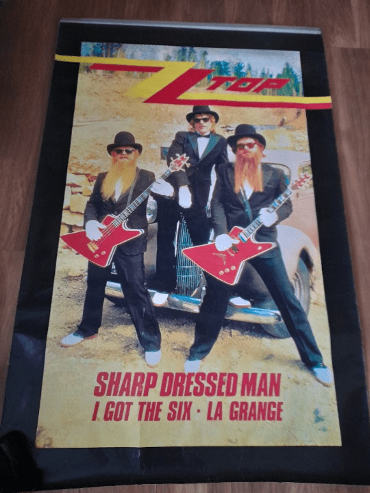 ZZ Top Rare Sharp Dressed Man Poster - Music Poster Shop