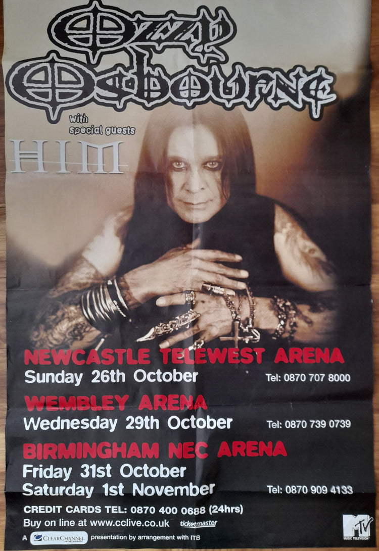 Ozzy Osbourne Concert Tour Poster