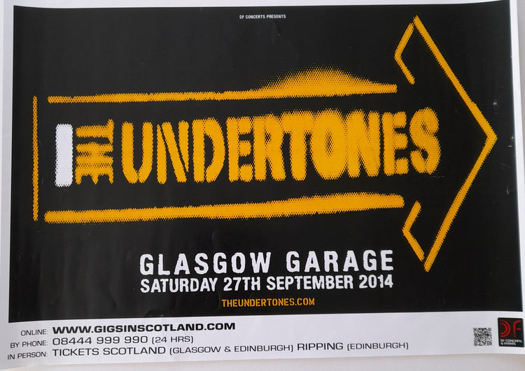 The Undertones Glasgow Gig Promo Poster