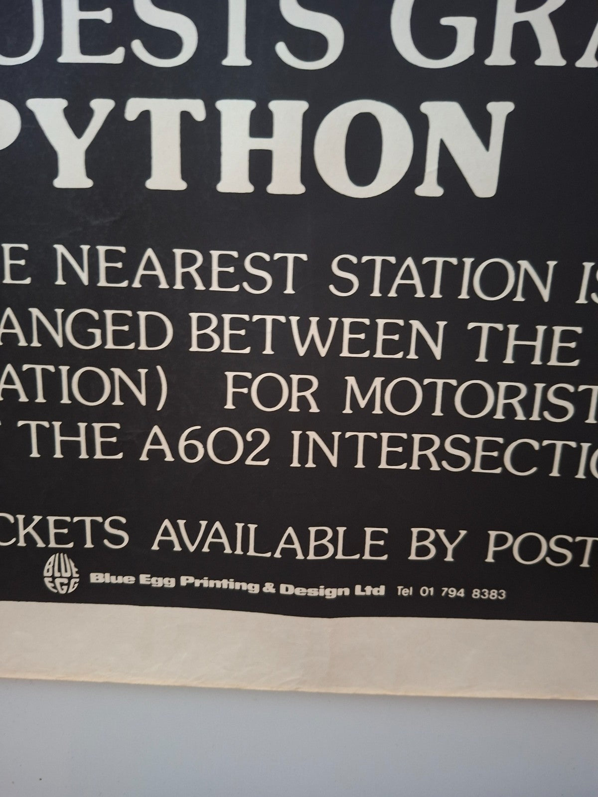 Pink Floyd Rare Original Large 1st Print July 1975 Knebworth Park Poster