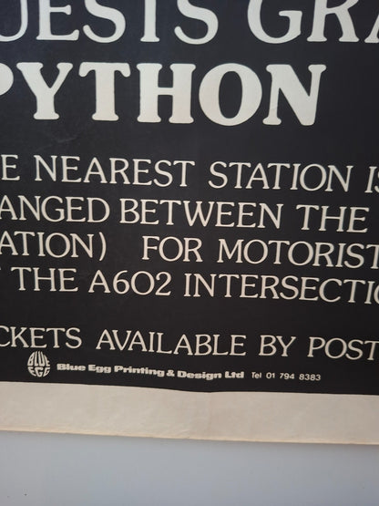 Pink Floyd Rare Original Large 1st Print July 1975 Knebworth Park Poster