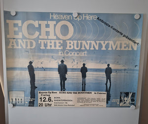 Echo and the Bunnymen Heaven Up Here Original 1981 German Concert Poster