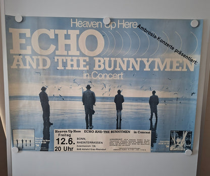 Echo and the Bunnymen Heaven Up Here rare original German concert Poster