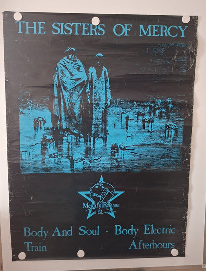 Rare Sisters of Mercy Original Body and Soul Record Shop Promo Poster