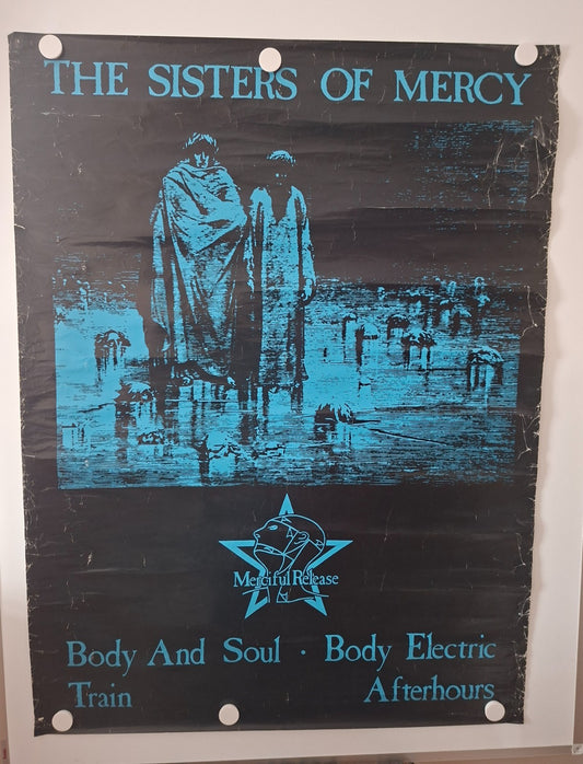 Rare Sisters of Mercy Original Body and Soul Record Shop Promo Poster
