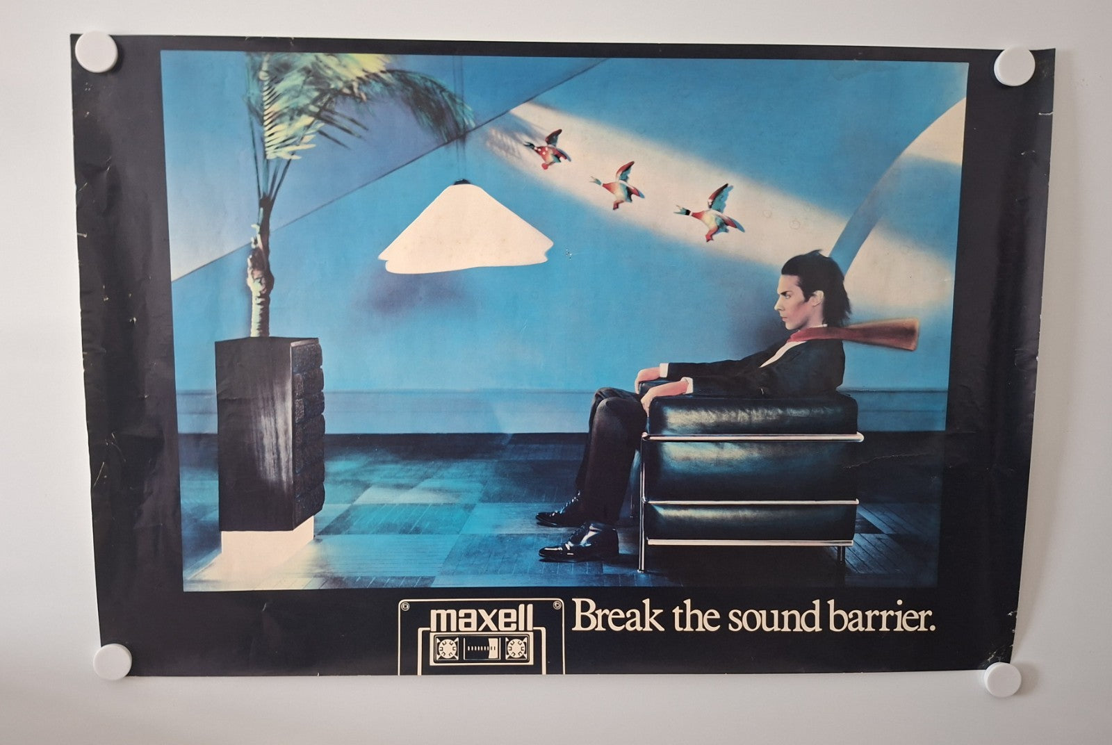Peter Murphy Bauhaus Maxell Tapes Break The Sound Barrier Rare Punk Poster