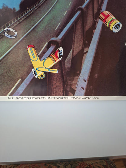Pink Floyd All Roads Lead to Knebworth Original Poster 1975