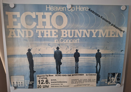 Echo and the Bunnymen Heaven Up Here rare original German concert Poster