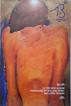 Blur 13 Promotional Poster 1999 Indie Rock Collectible