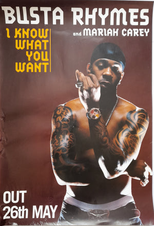 Busta Rhymes & Mariah Carey I Know What You Want UK Promo Poster 2003