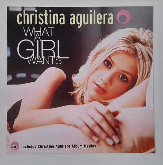 Christina Aguilera - What A Girl Wants - Window Promo Card