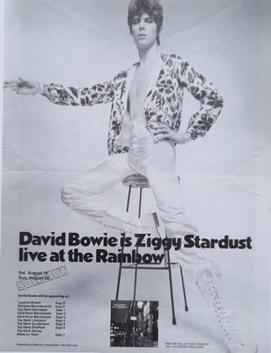 David Bowie Ziggy Stardust and 7th National Jazz Blues Festival Double Sided Poster