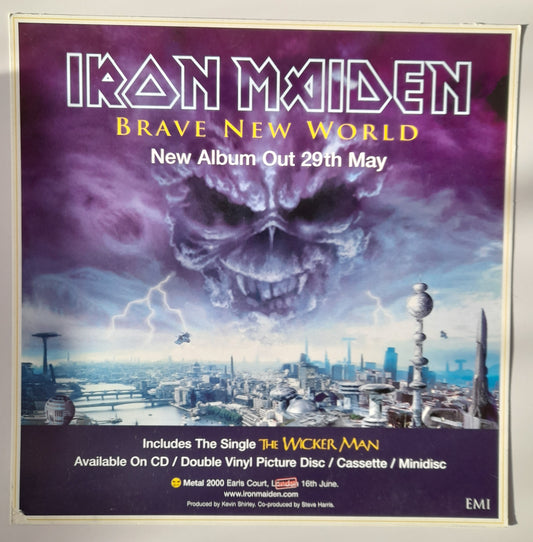 Iron Maiden - Brave New World - Window Promo Card