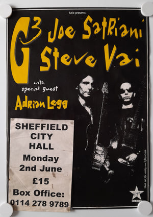 Joe Satriani and Steve Vai G3 Tour 1997 Promo Poster