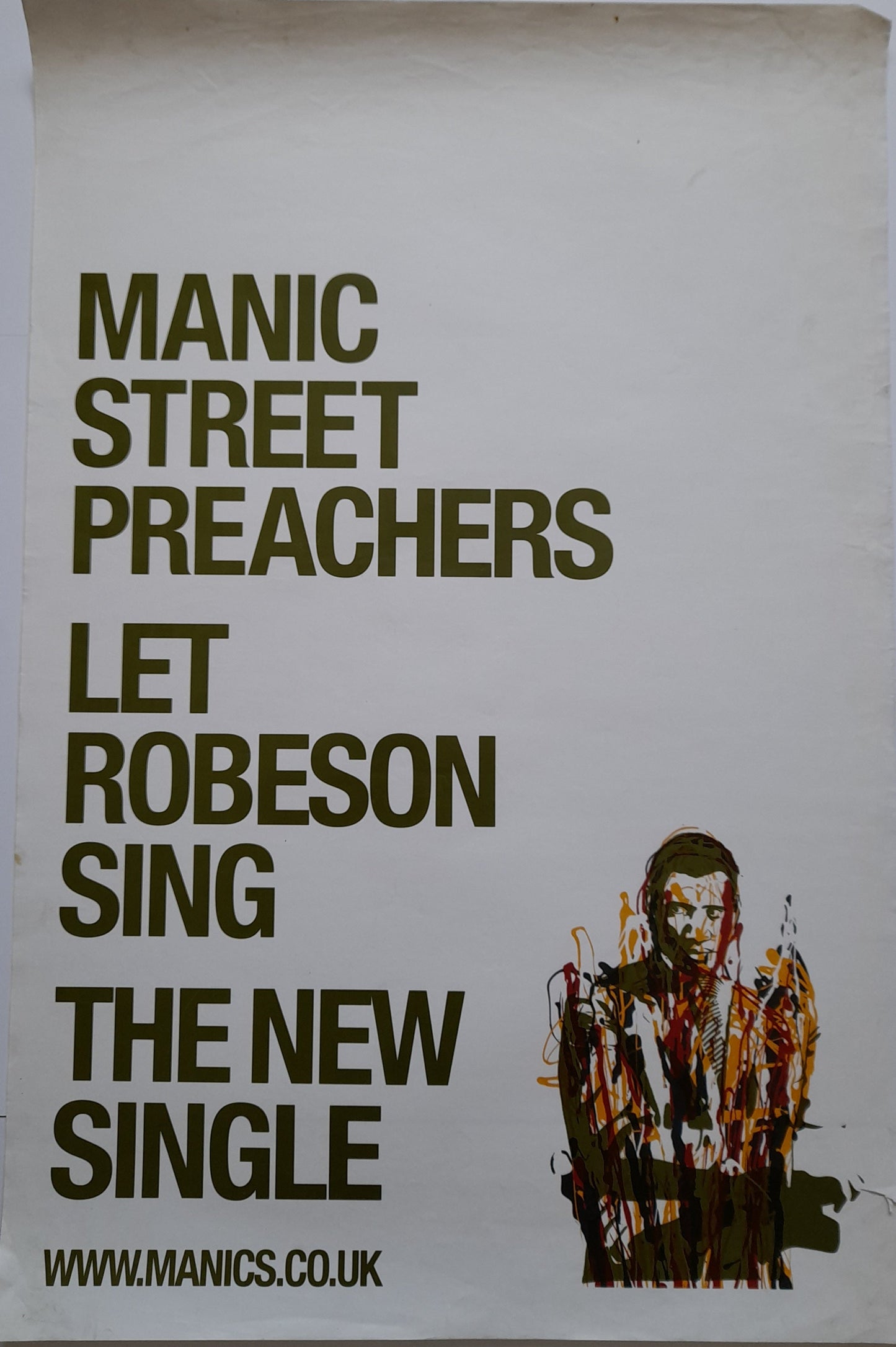 Manic Street Preachers Poster Let Robeson Sing 