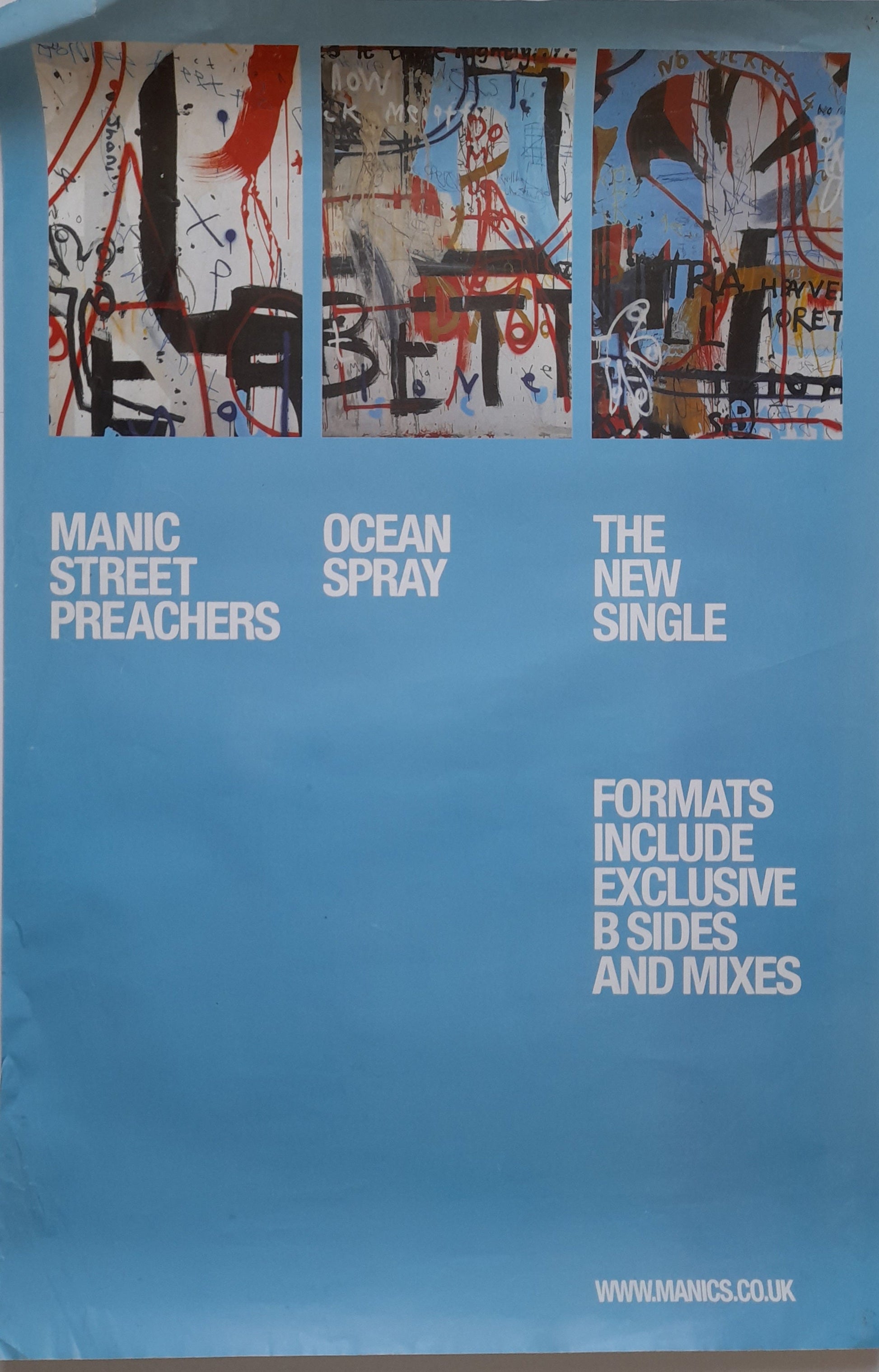 Manic Street Preachers Poster Ocean Spray single 