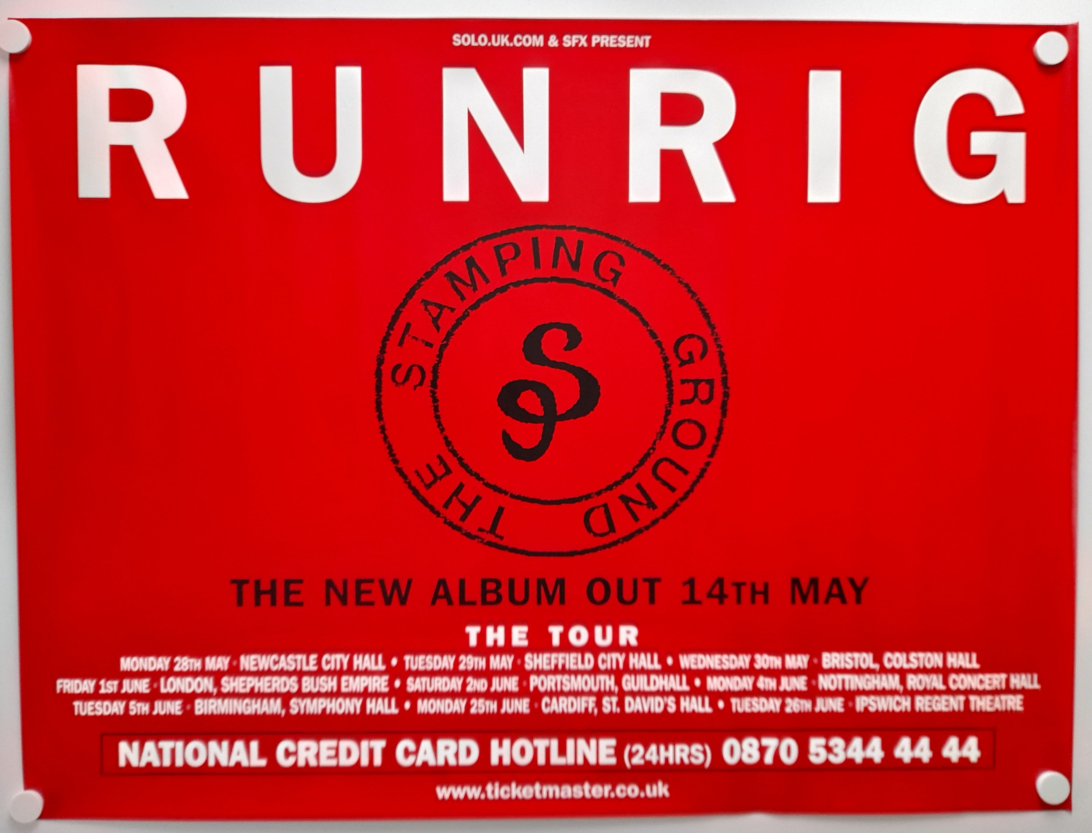 Runrig - The Stamping Ground Album/Tour Promo Poster - Music Poster ...