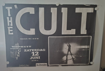 The Cult Hair of the Underdog Tour in Vooruit Concert Hall in Belguim Black with white lettering Poster